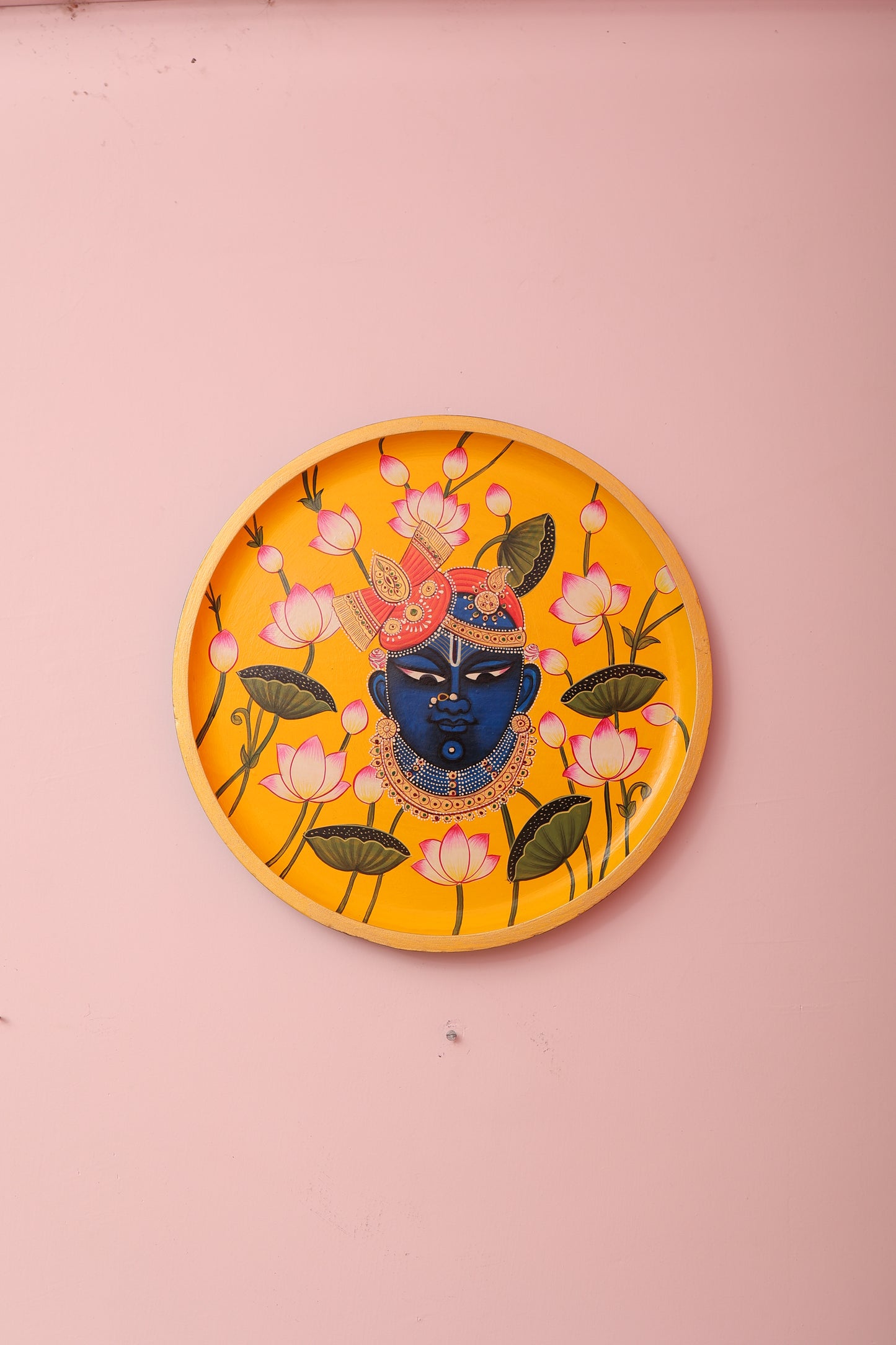 Shrinathji Handpainted Wall Plate - 12"