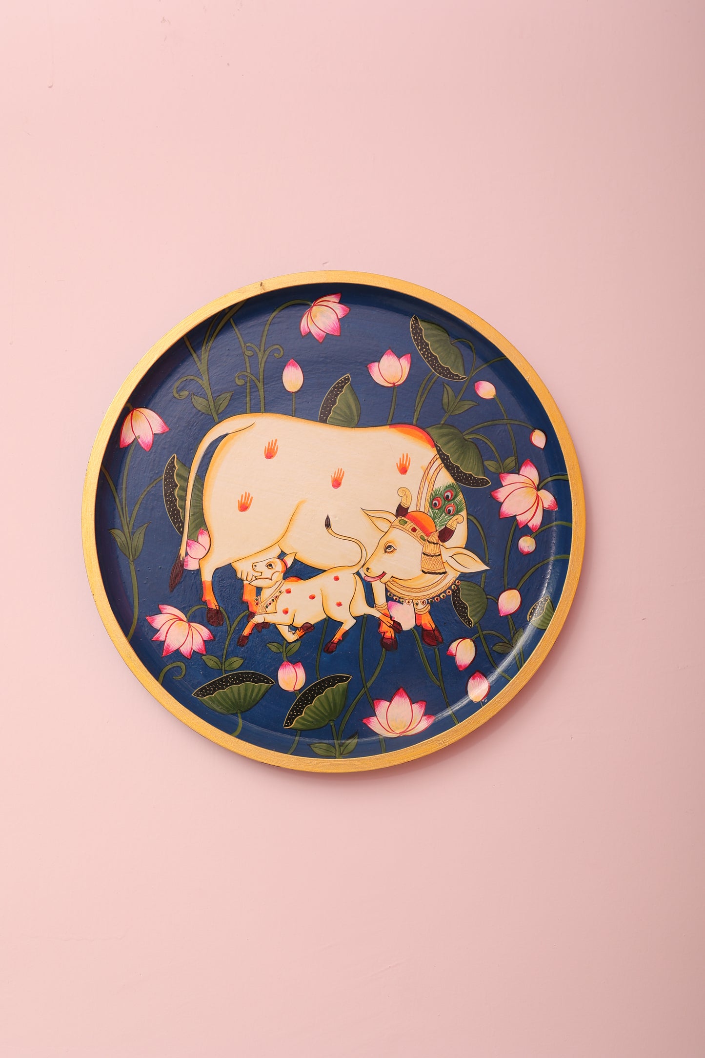 Cows Handpainted Wall Plate - 12"