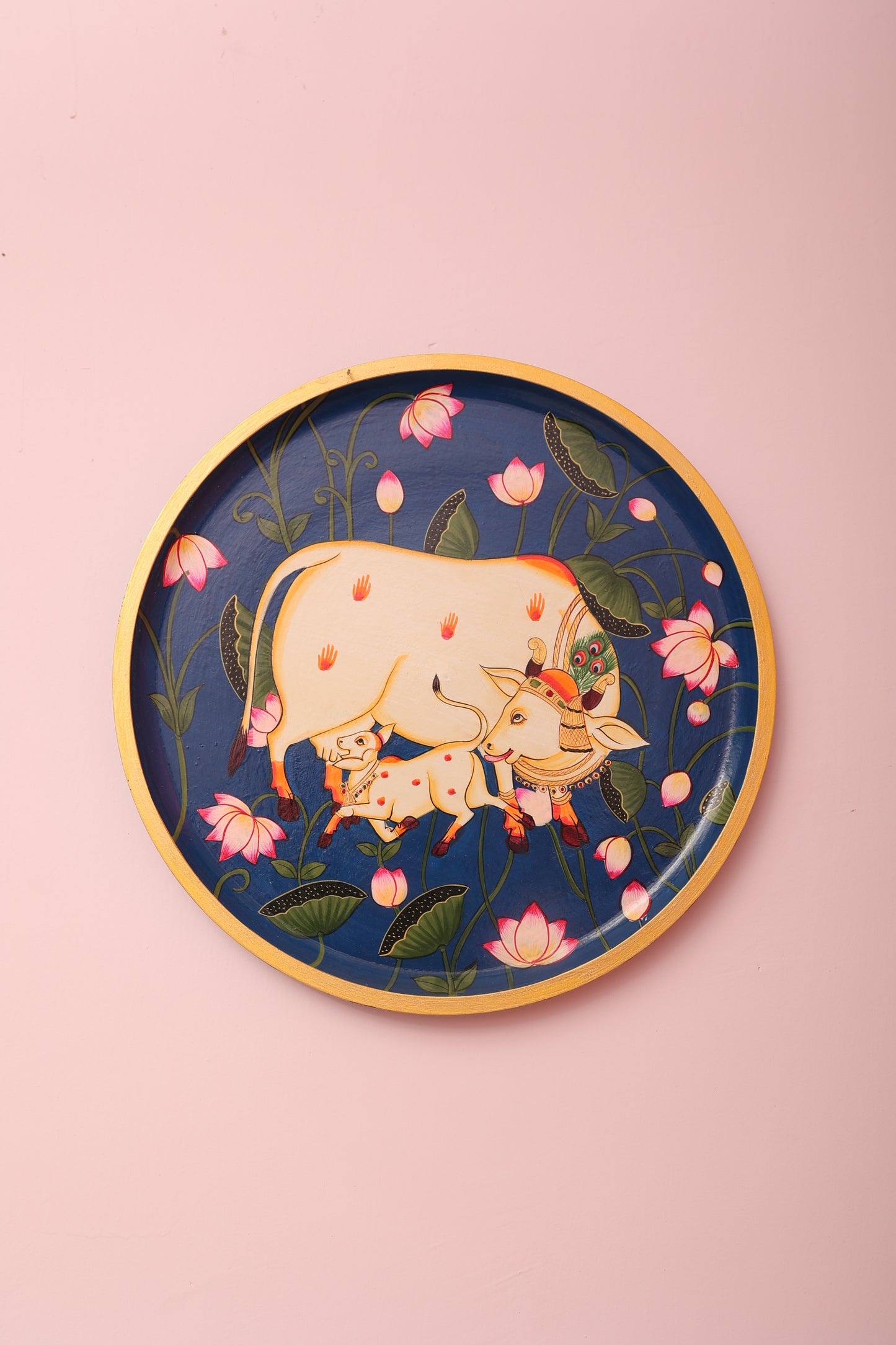 Cows Handpainted Wall Plate - 12"