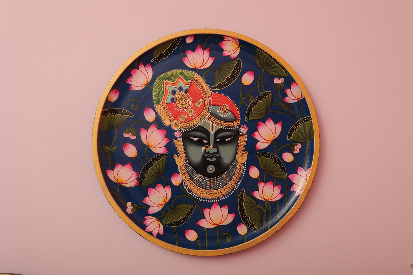 Shrinathji Handpainted Wall Plate - 12"