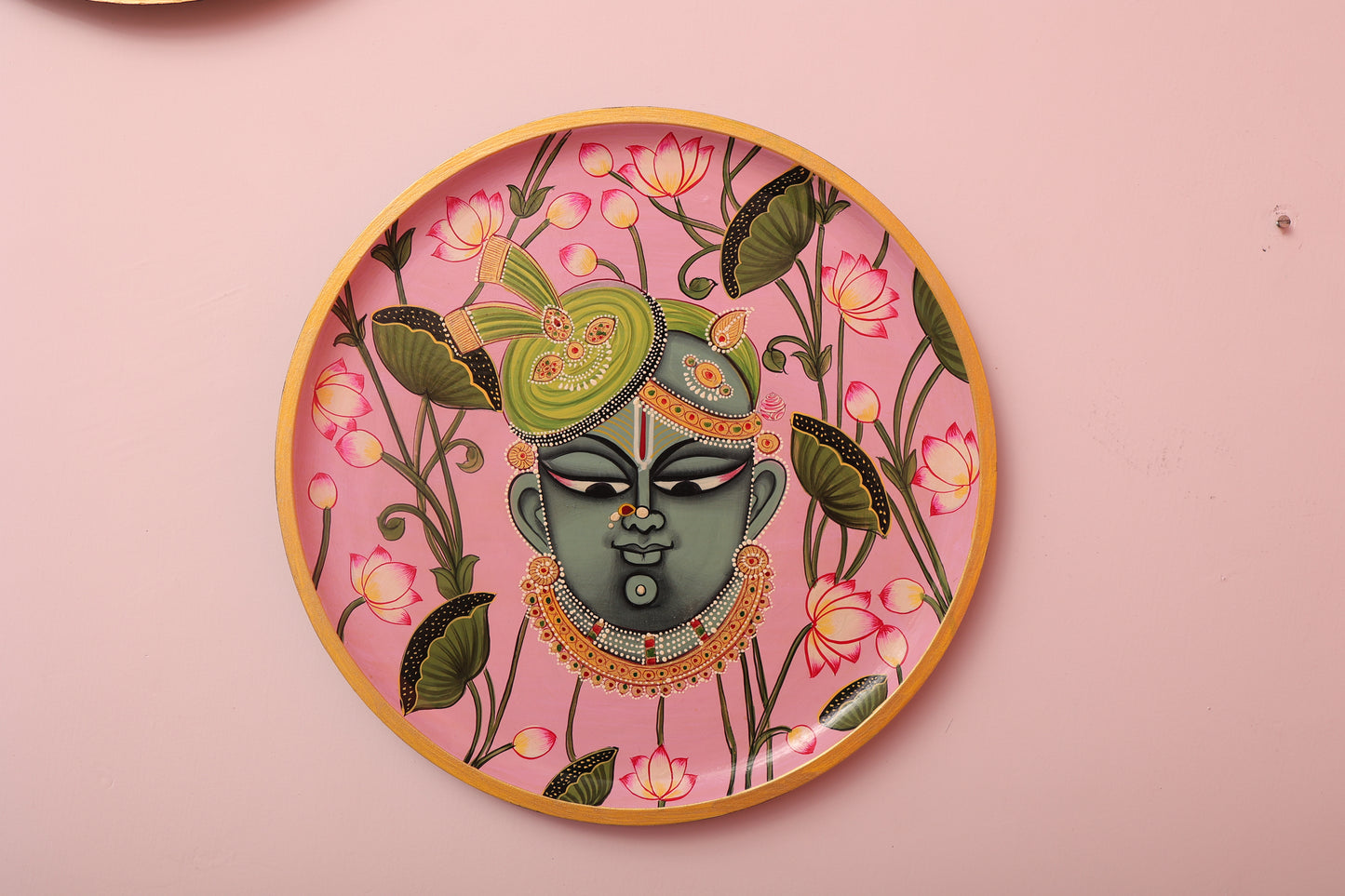 Shrinathji Handpainted Wall Plate - 12"