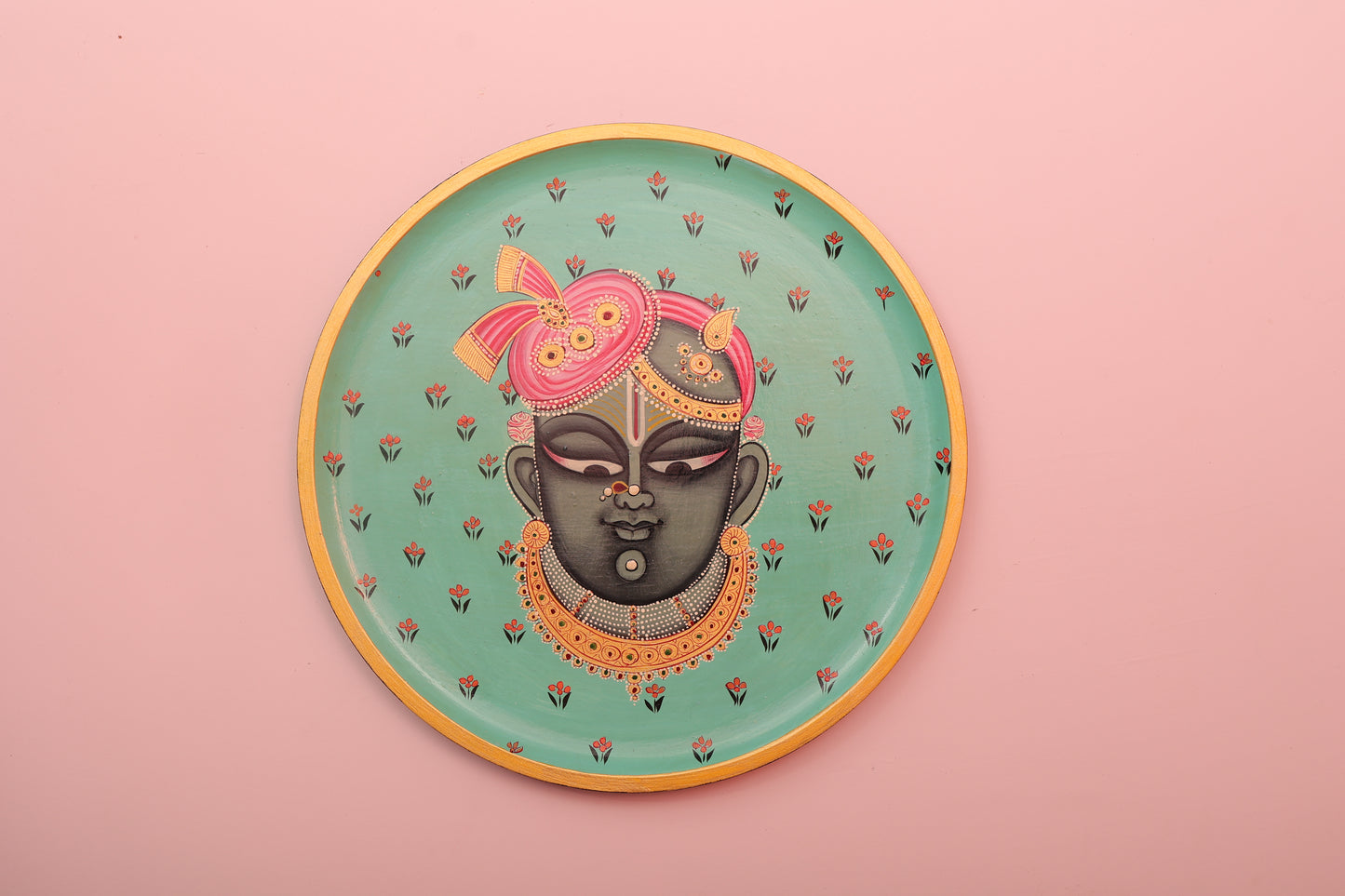 Shrinathji Handpainted Wall Plate - 12"
