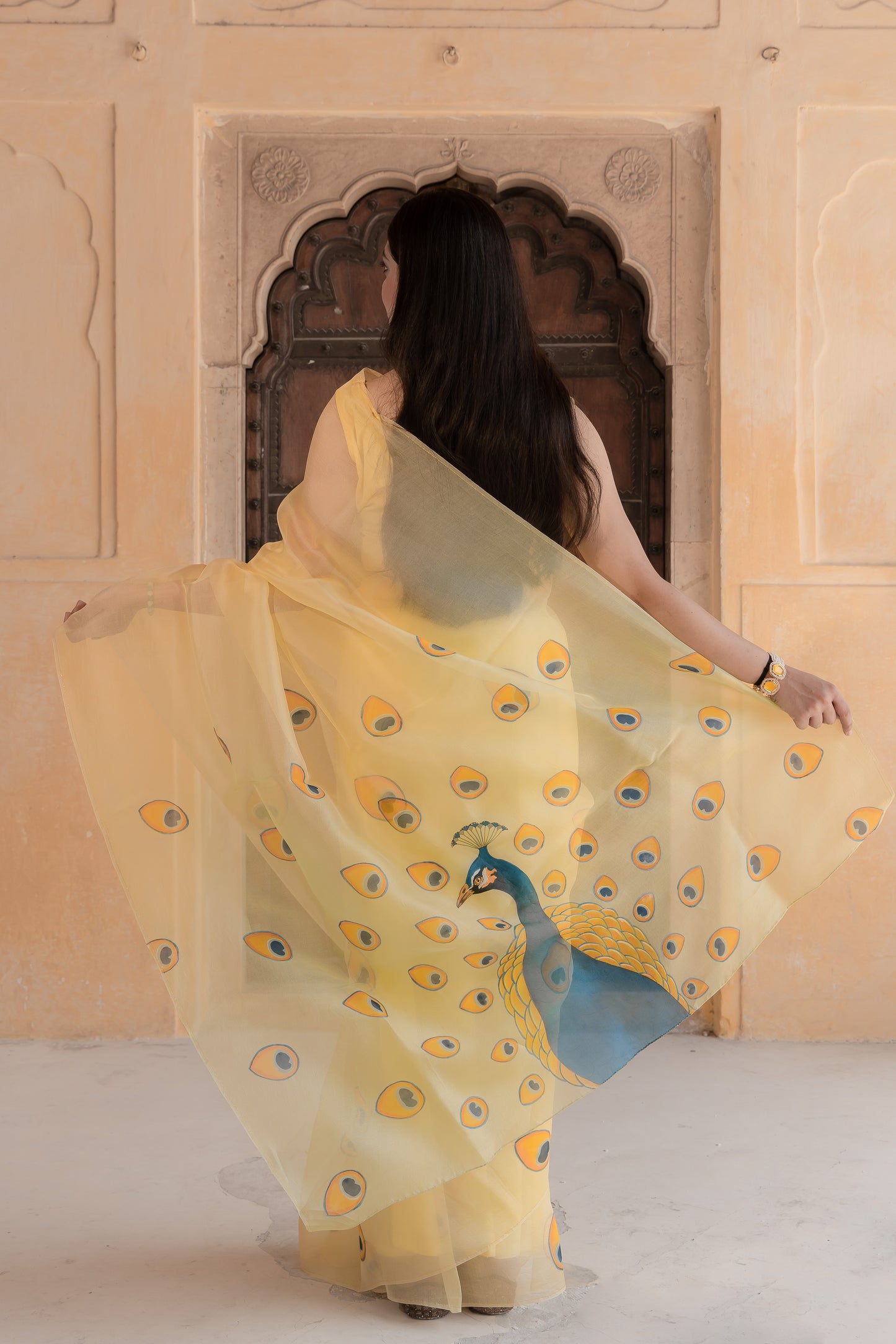 Peacock dreams and yellow beams—my kind of elegance