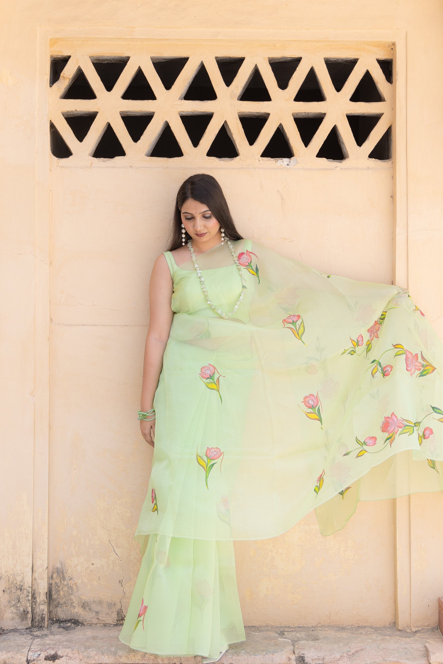 A canvas of silk, adorned with nature’s palette. 🌼