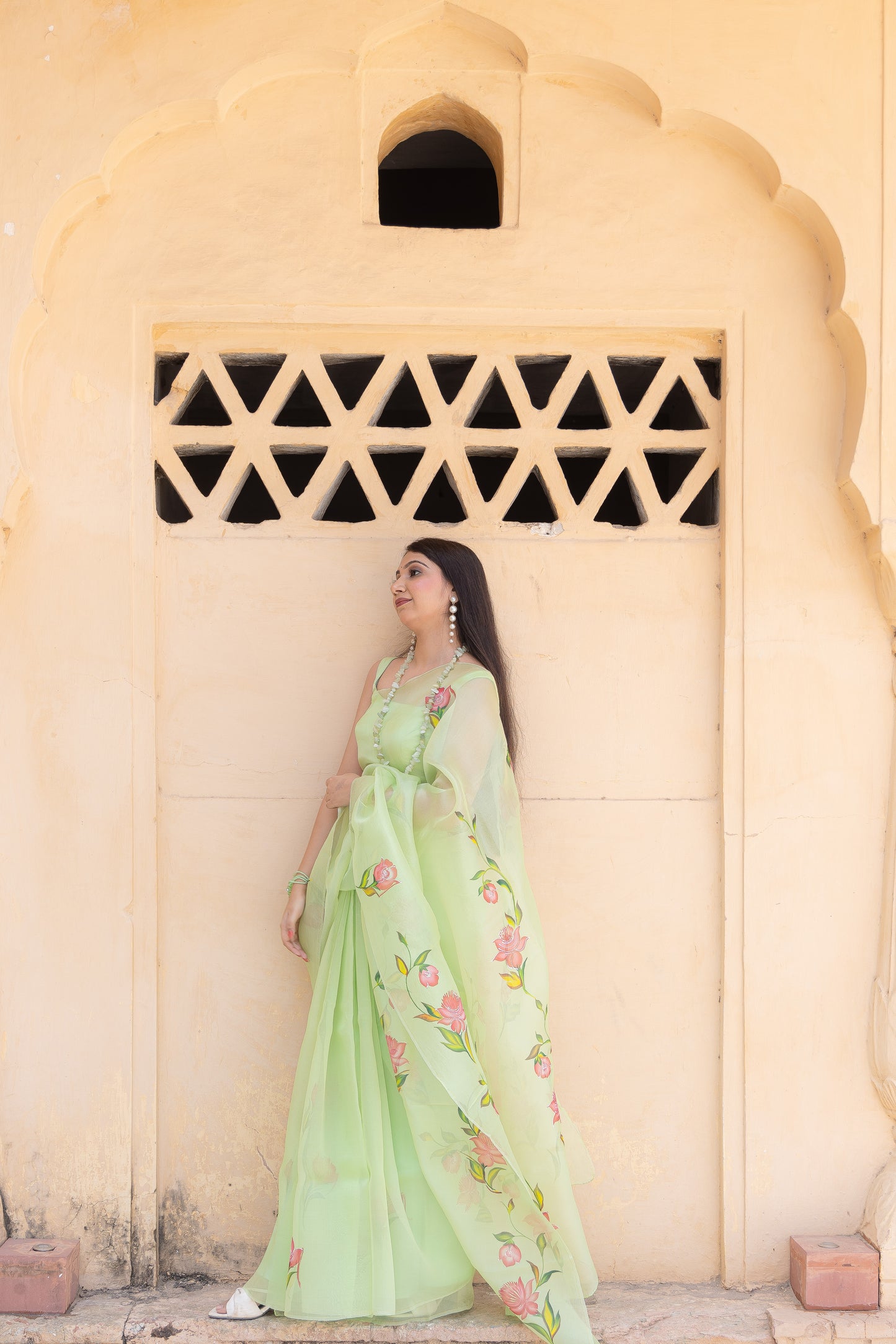 A canvas of silk, adorned with nature’s palette. 🌼