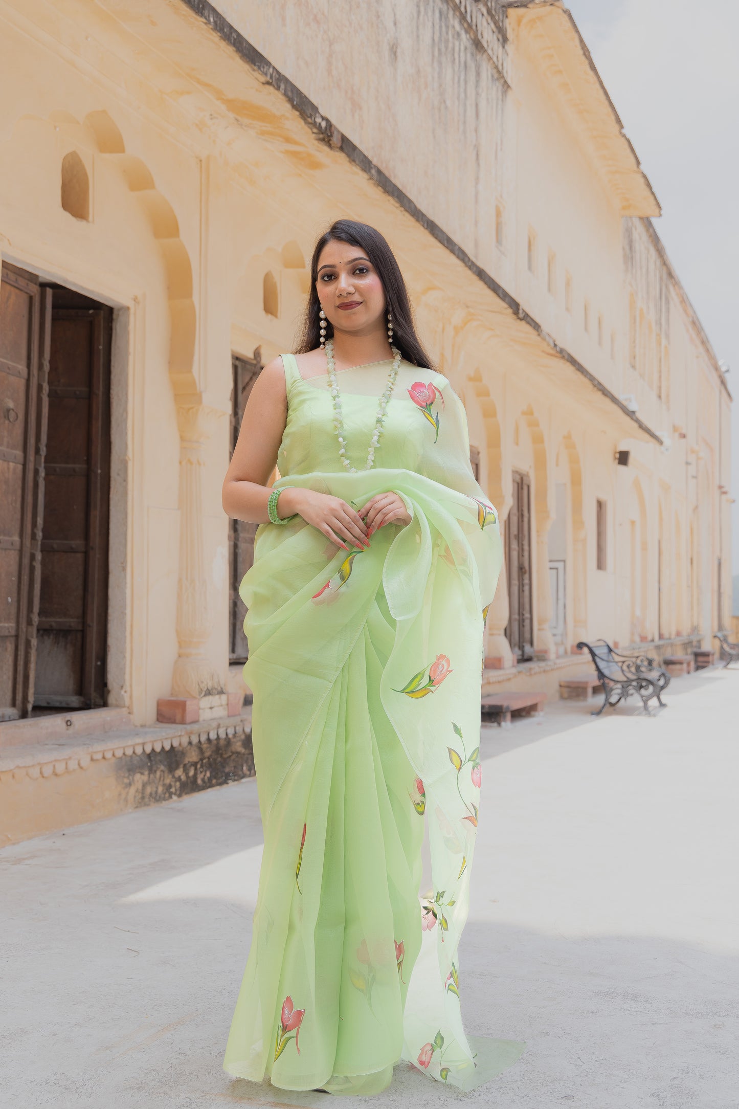 A canvas of silk, adorned with nature’s palette. 🌼