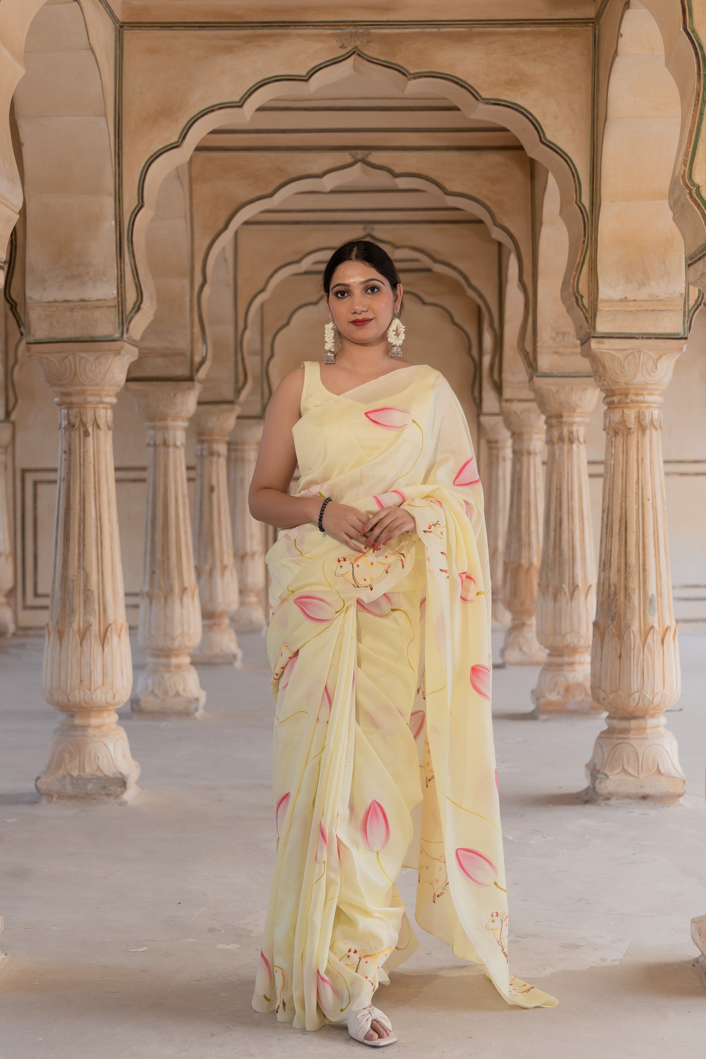 Where lotus blooms and cows roam, elegance finds its home.