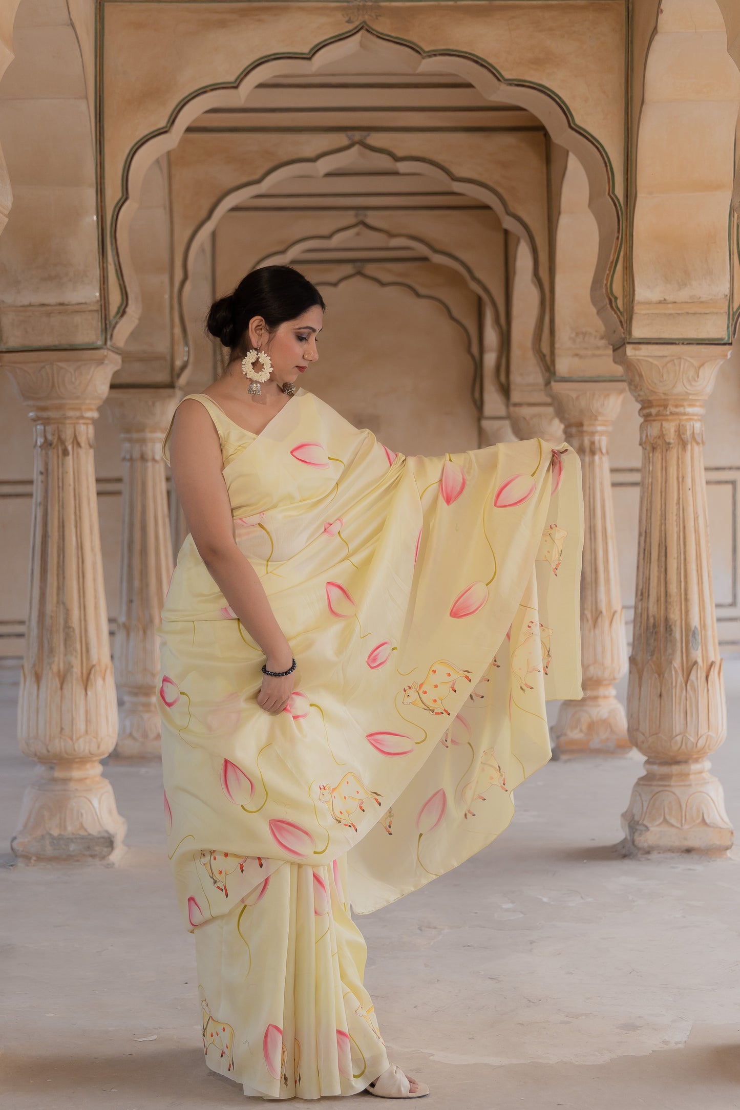 Where lotus blooms and cows roam, elegance finds its home.