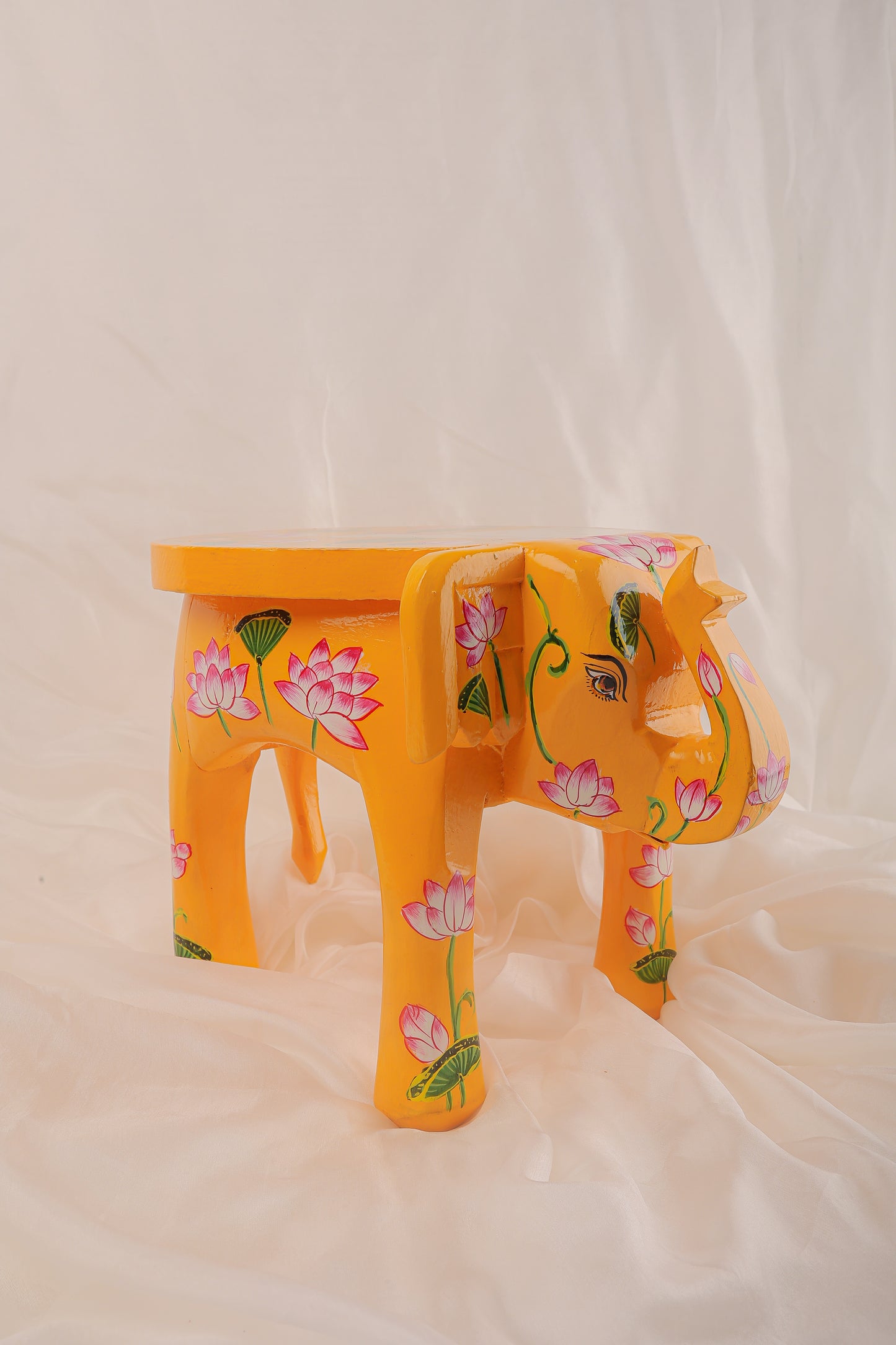Handpainted Elephant Sidetable