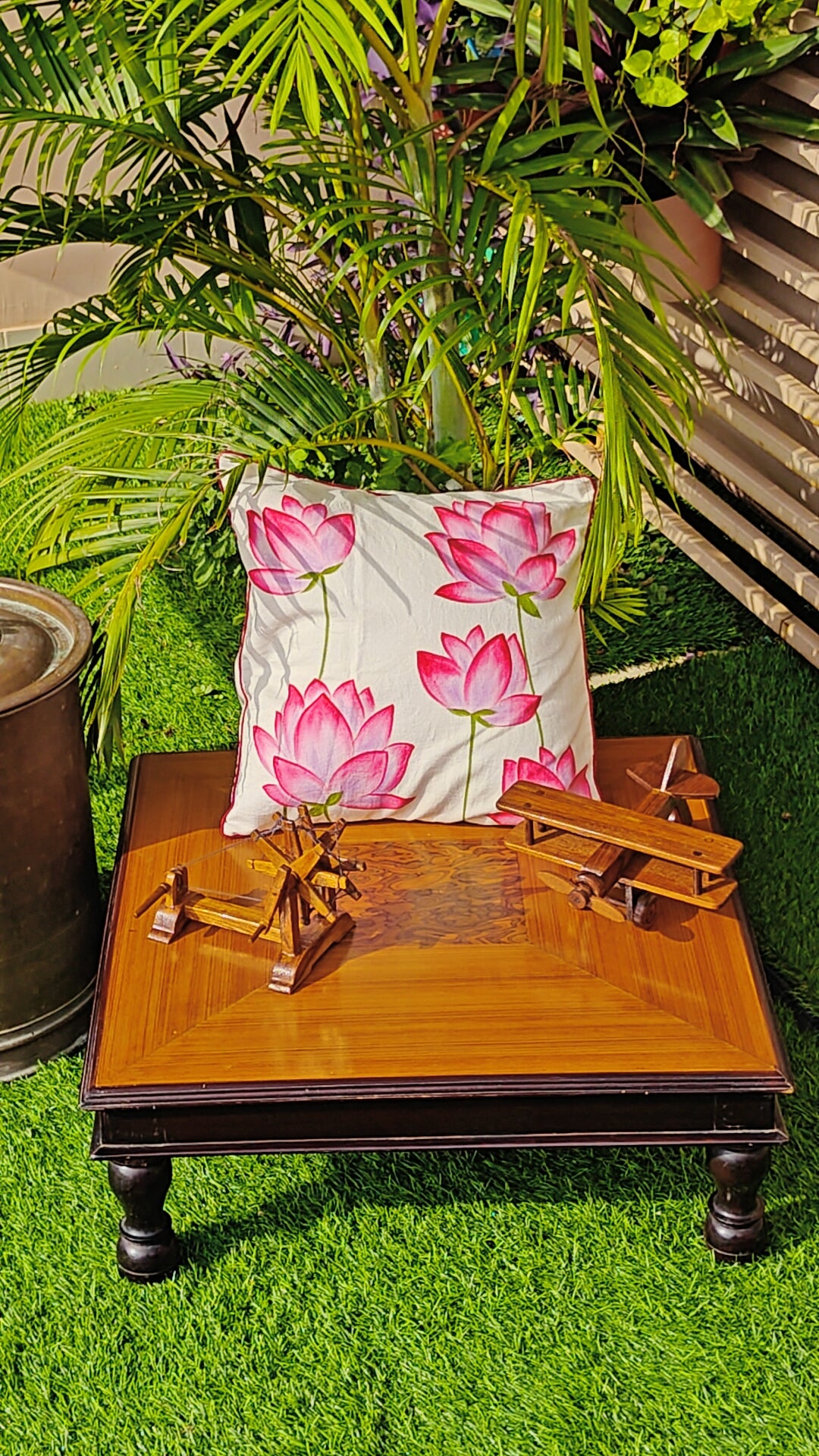 Cushion Cover - Pichwai Lotus Theme (Without Fillers)