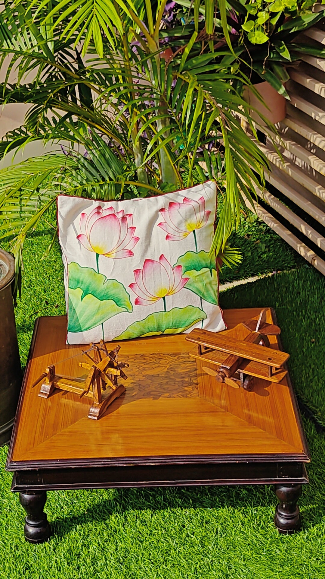 Cushion Cover - Pichwai Lotus Theme (Without Fillers)