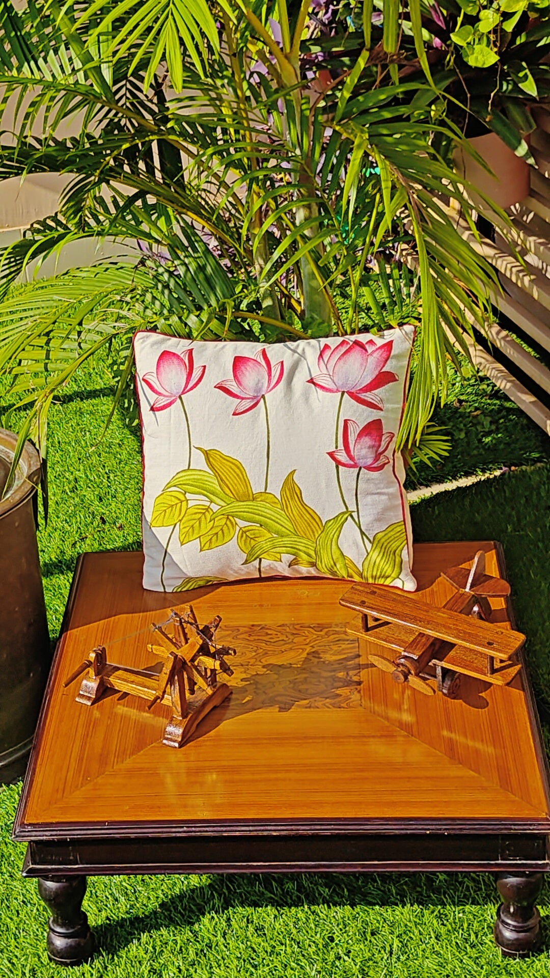 Cushion Cover - Pichwai Lotus Theme (Without Fillers)