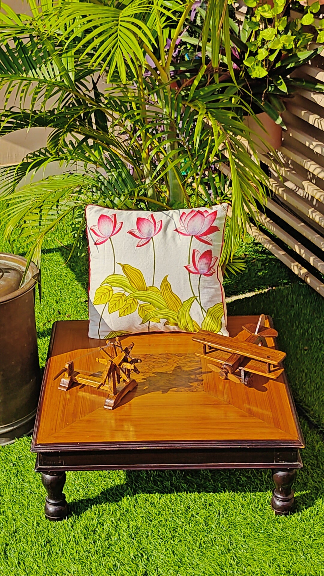 Cushion Cover - Pichwai Lotus Theme (Without Fillers)