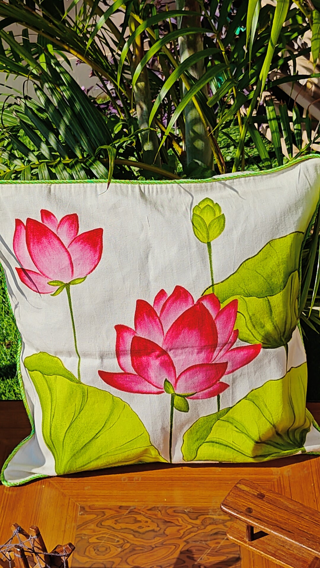 Cushion Cover - Pichwai Lotus Theme (Without Fillers)