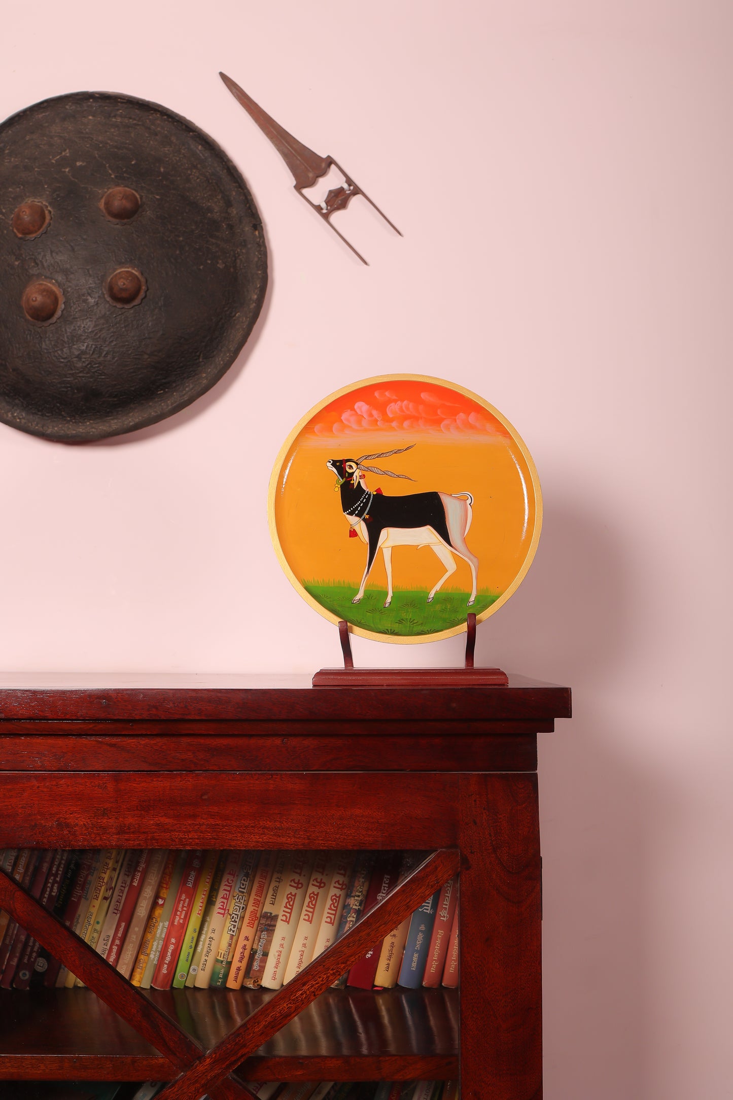 Deer Handpainted Wall Plate - 12"