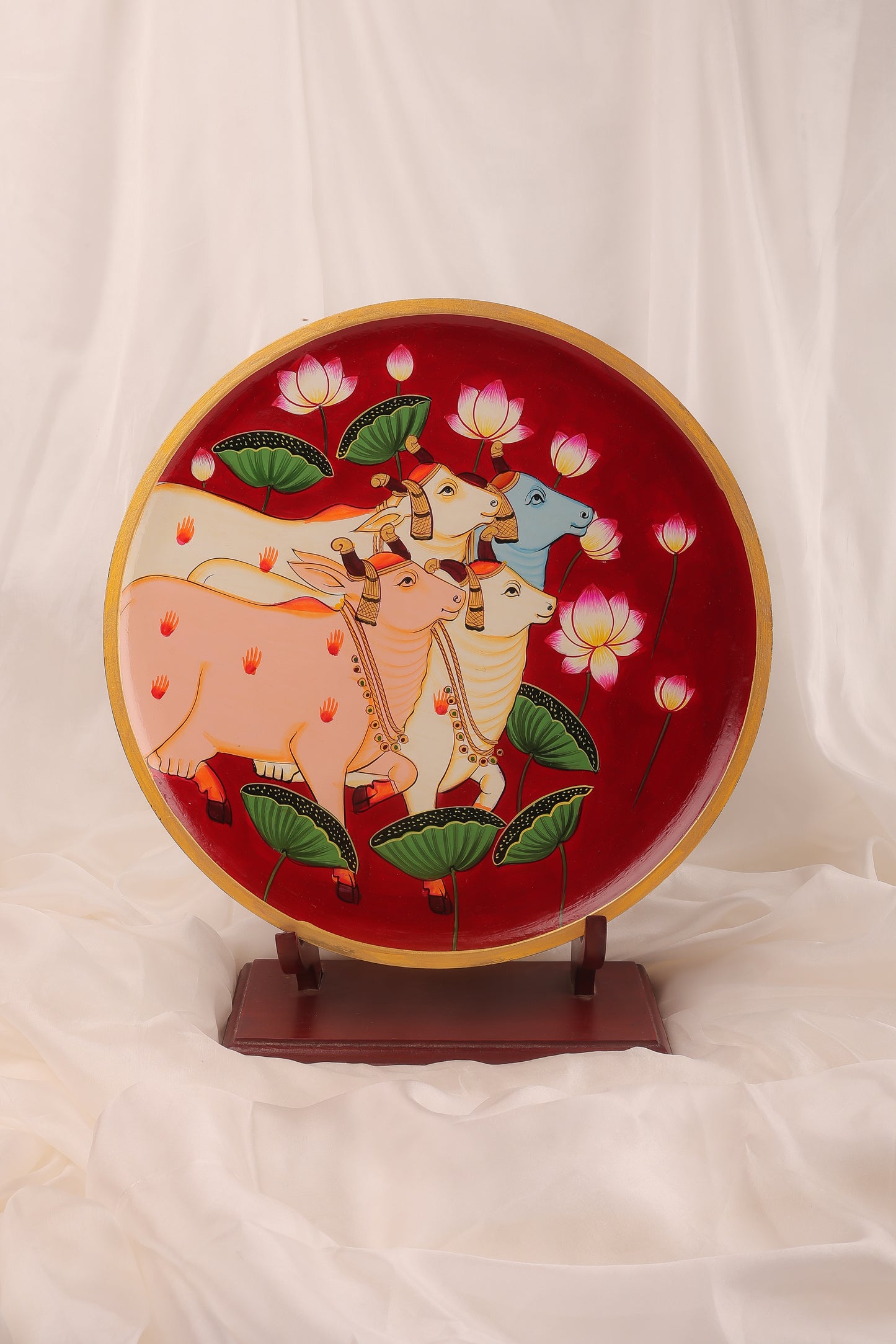 Cows Handpainted Wall Plate - 12"