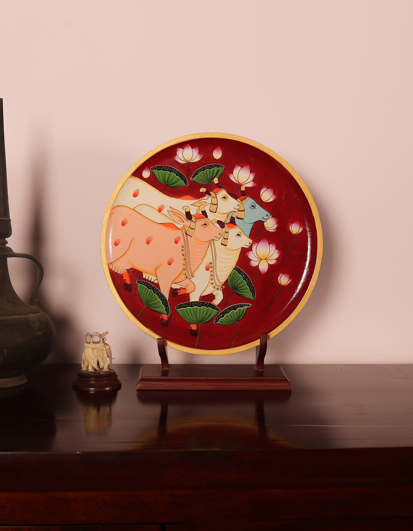 Cows Handpainted Wall Plate - 12"