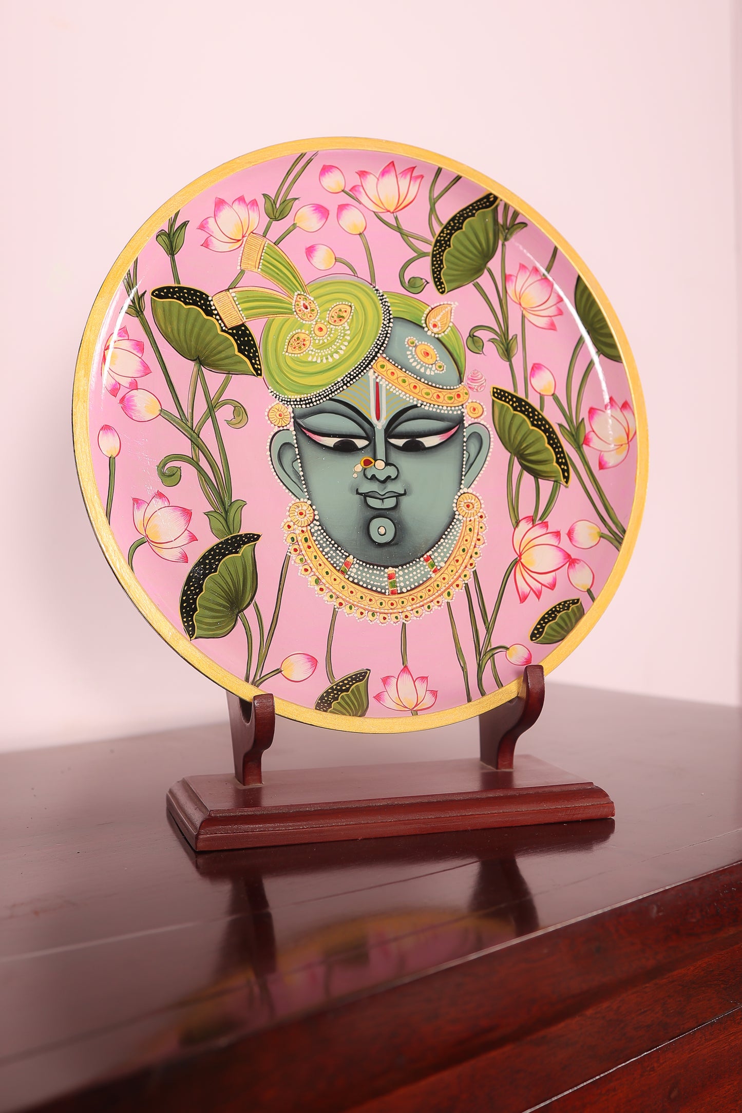 Shrinathji Handpainted Wall Plate - 12"